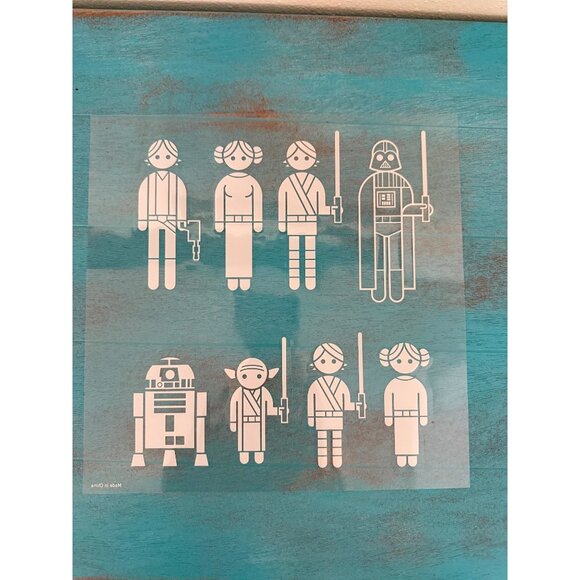 Star Wars Family Car Decals Set With Iconic Characters - Picture 7 of 8